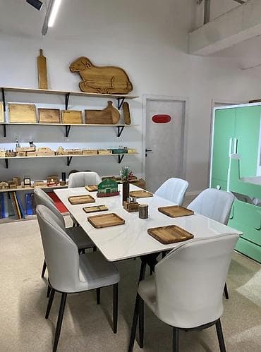 Дивандар: Обеденный стол с керамической столешницей под белый мрамор - — 5