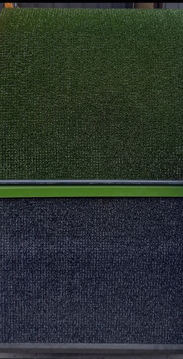 бу искусственный газон: Придверный коврик Новый, Наружный, 90 см * 1 пог. м, цвет - Зеленый, Коричневый, Серый — 3