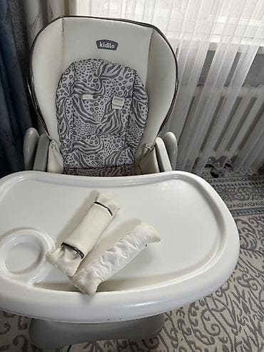 Стульчик для кормления Kidilo - Удобное мягкое сиденье с высоким