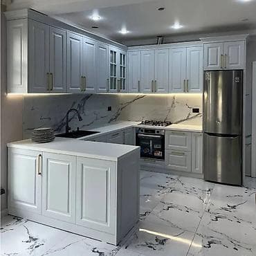 кухонный фасад: Кухонный гарнитур, цвет - Бежевый — 6