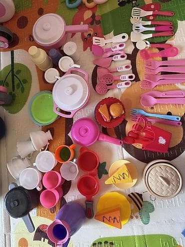 детские посуды: Большой набор детской посуды и кухонных принадлежностей для игры в — 3