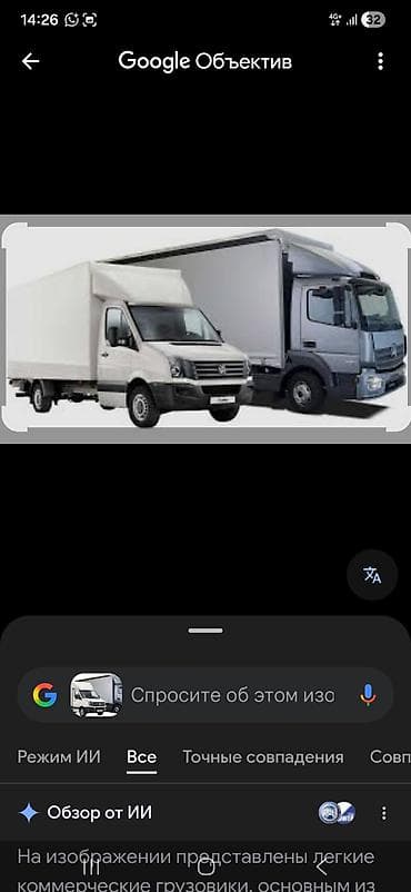 Грузоперевозки на малотоннажных и среднетоннажных автомобилях (тип