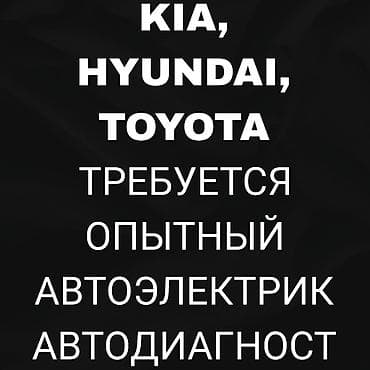 Вакансия: автоэлектрик-автодиагност Для автомобилей марок Kia