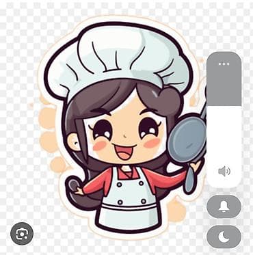 Ёлки: Авторский стикер «Милая поварёнок» - Глянцевый виниловый стикер с — 1