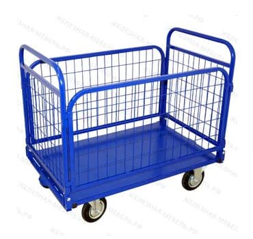 оборудование для шиномонтажа грузовых автомобилей: Тележка платформенная со складываемыми ручками и съемными бортами ТС — 1