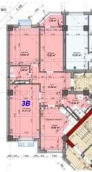 продаю 3х комнатную квартиру: 3 комнаты, 91 м², Элитка, 3 этаж, ПСО (под самоотделку) — 1