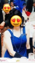 прокат вечерних платьев больших размеров: Вечернее платье, Длинная модель, Без рукавов, Перья, M — 2