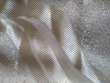 кухонный шторы: 1.Шторы коричневые в ромбик, с тесьмой для крючков 1.35 * 3 м (3 шт) — 5