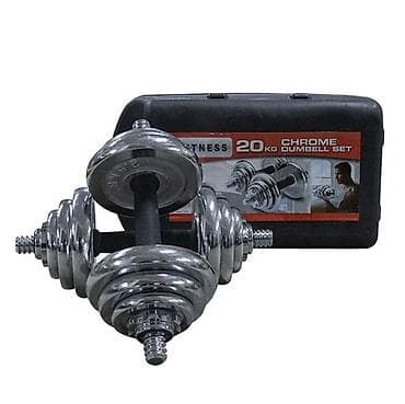 лямки для рук: Хромированные разборные гантели YORK Fitness — комплект 20 кг (2×10 — 4