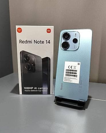 Redmi, Redmi Note 14, Новый, 256 ГБ, цвет - Голубой, 2 SIM