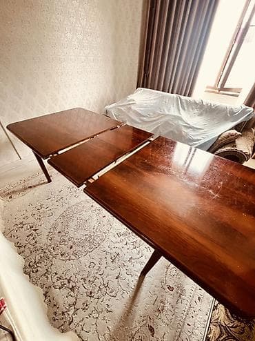 Столы-трансформеры: Стол трансформер Для кухни, Стол-тумба, Длина, см: 180/220 см, цвет - Коричневый — 1