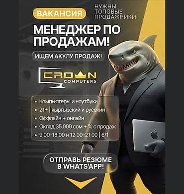 Требуется Менеджер по продажам, График: Шестидневка, Полный рабочий день, Карьерный рост