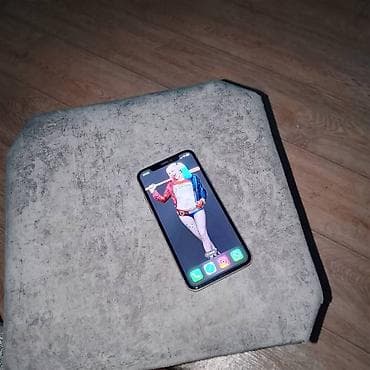 IPhone X, Б/у, 64 ГБ, White Titanium, Зарядное устройство, Чехол, Кабель, 64 %