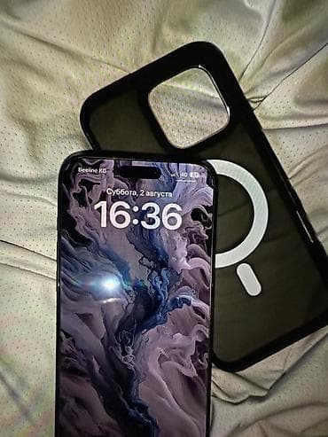 IPhone 16 Pro Max, Б/у, 256 ГБ, Графит, Чехол, 95 %