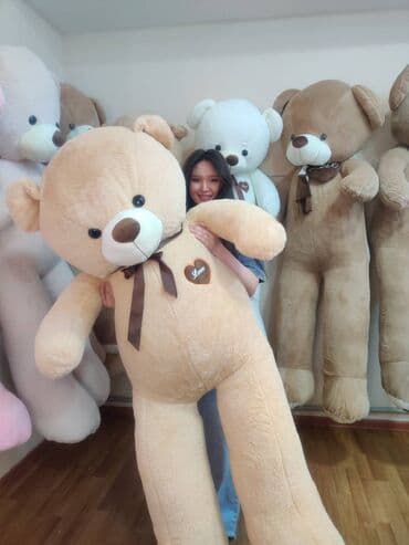 большой плюшевый мишка купить: 🧸Огромная мишка 1,8м 🔥🔥🔥 🧸60 см 1000 сом (Бесплатная доставка) 🧸80 — 7