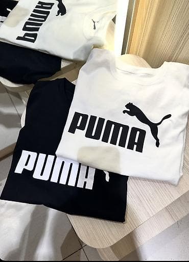 футболки пума мужские: Футболки Puma с крупным логотипом - Классический крой с круглым — 1