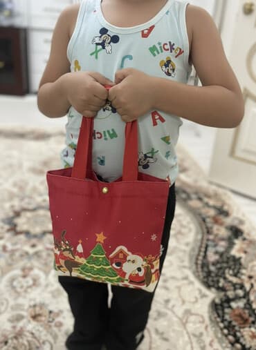 новогодний: Подарочный новогодний набор в тканевой сумочке. Состав: - Сумочка — 1