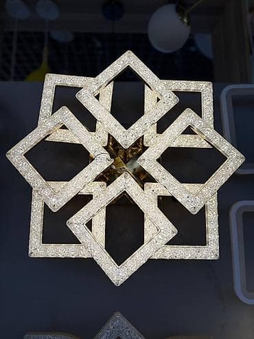 led matrix panel: Современная светодиодная потолочная люстра с геометрическим дизайном — 1