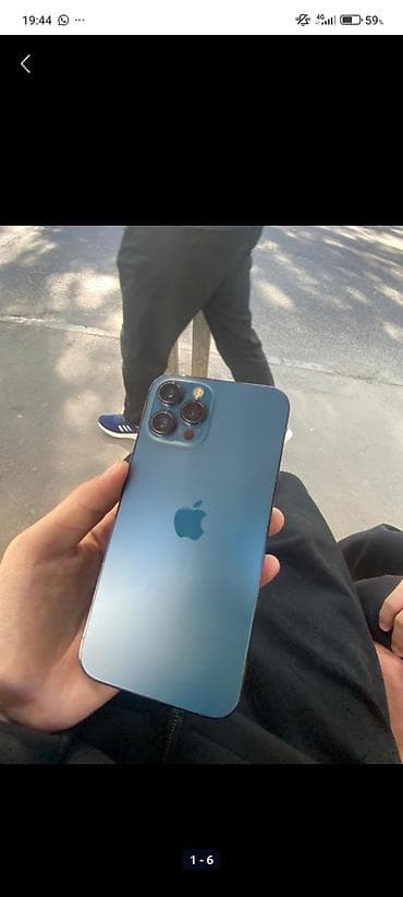 IPhone 12 Pro Max, Б/у, 128 ГБ, Pacific Blue, 70 %
