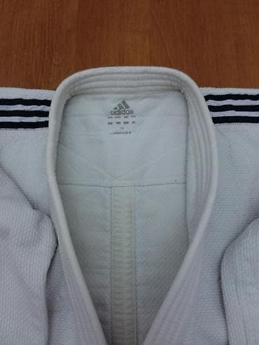 кимано для дзюдо: Мужской спортивный костюм, M, Adidas, Б/у, цвет - Белый, Самовывоз, Платная доставка — 2