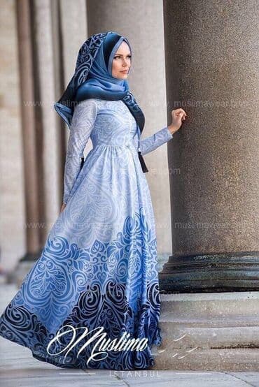 короткое трикотажное платье с длинным рукавом: Платье макси Турция muslima wear б/у на рост 165 см. Размер L(46-48) — 2