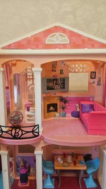 домик для кукол: Доме Мечты Barbie Огромный 3-этажный дом с 7 комнатами и лифтом. В — 3