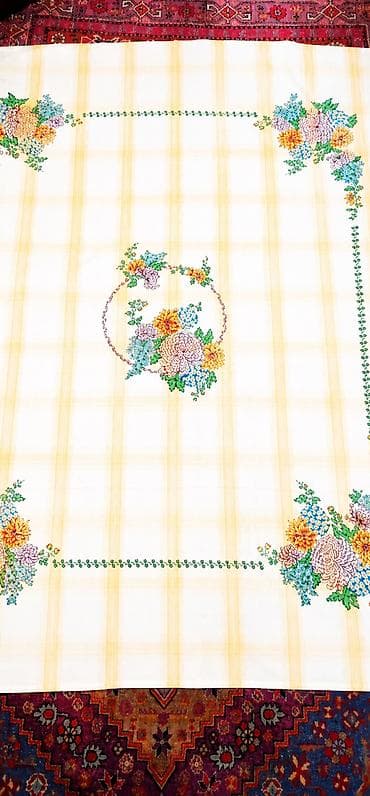 винтаж одежда: Винтажная скатерть 2×2.30 м, большая, (2 штуки) Продаю красивую — 1