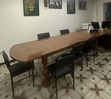 Офисный стол, Нерегулируемый, цвет - Коричневый, Прямоугольный, Дерево