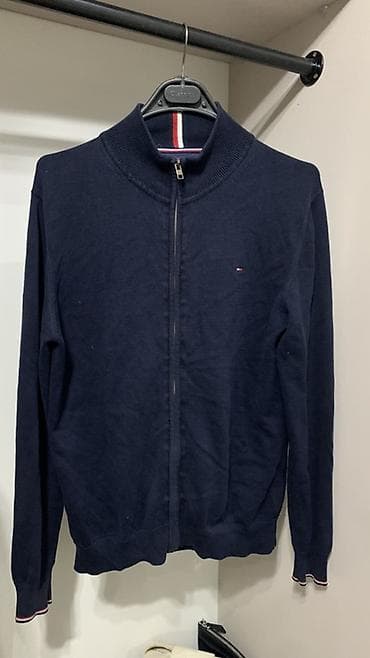 Мужской кардиган на молнии, темно‑синий цвет.(оригинал) - Прямой крой — 1