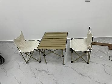 Складной туристический комплект для отдыха: стол + 2 стула. -