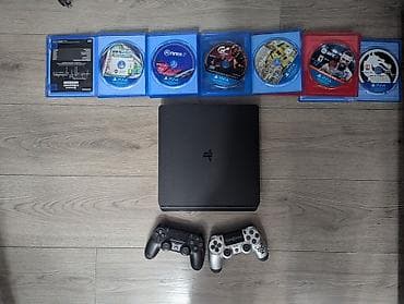 Видеоигры и приставки: Игровая консоль PlayStation 4 Slim 1тб (чёрный корпус) в комплекте с — 1