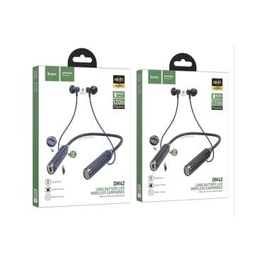 беспроводные наушники с микрофоном для компьютера: Шейные наушники Hoco DM42 Автономность 120 часов Отличный микрофон — 3