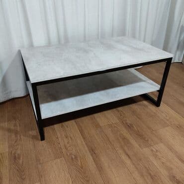 купить офисный стол бу: Журнальный стол из металлического каркаса 100х60х45 Лофт Эмерек 312 — 3