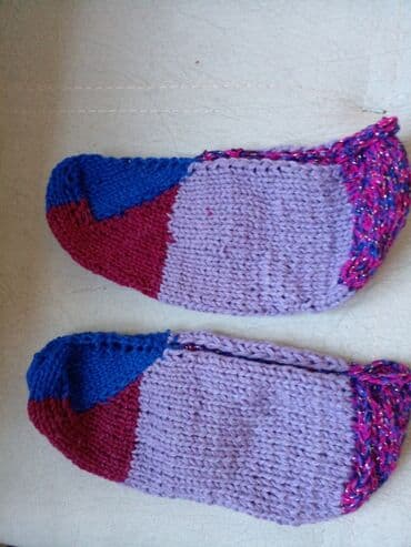 сиреневый: Вязаные следки/носочки ручной работы. - Мягкие и тёплые, связаны — 3
