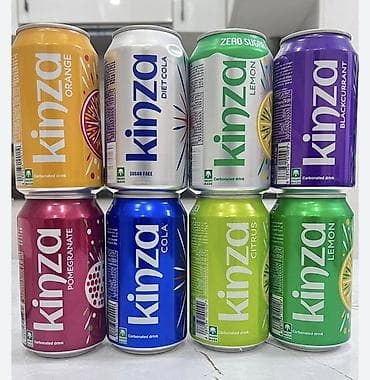 Газированные напитки Kinza — ассортимент во вкусовых линейках: - — 7