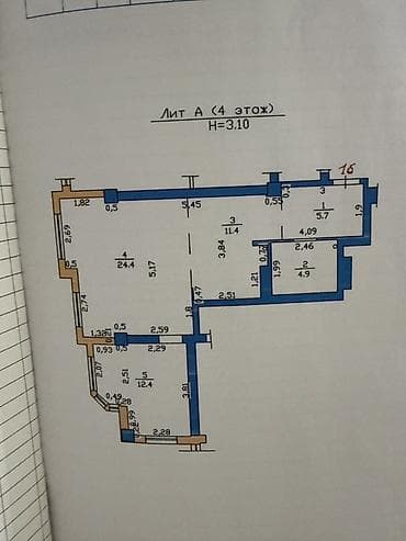 микр 12: 2 комнаты, 60 м², 4 этаж — 10