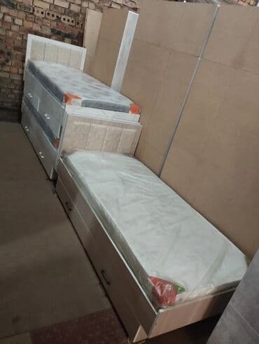 кровать с шухлядами: Односпальная кровать, Новый, С матрасом, длина - 200 см — 10