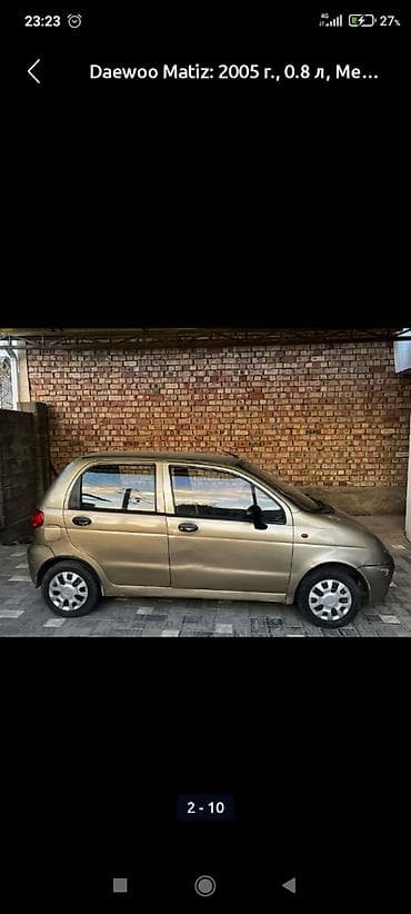 daewoo matiz 1: Daewoo Matiz: 2005 г., 0.8 л, Механика, Бензин, Хэтчбэк — 4