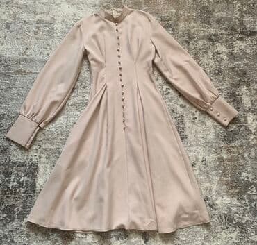 распродажа женских платьев больших размеров: Вечернее платье, Классическое, Длинная модель, Атлас, С рукавами, S, L, M — 1