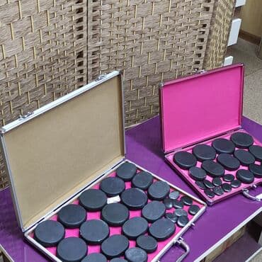 члены: Набор базальтовых камней для стоун терапии в кейсе (28шт.) — 2