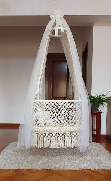 сумка для школы: Колыбель, макраме — 4