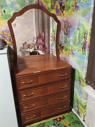 Детский комод: Комод для одежды, С зеркалом, ЛДСП, цвет - Коричневый — 4