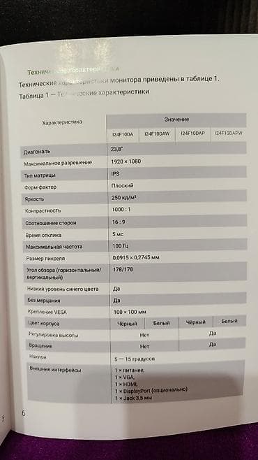 120 гц: Монитор, Б/у, 23" - 24" — 2