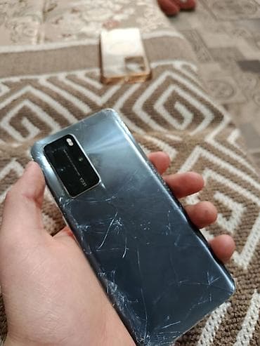 Huawei P40 Pro, Б/у, 256 ГБ, цвет - Голубой, 1 SIM