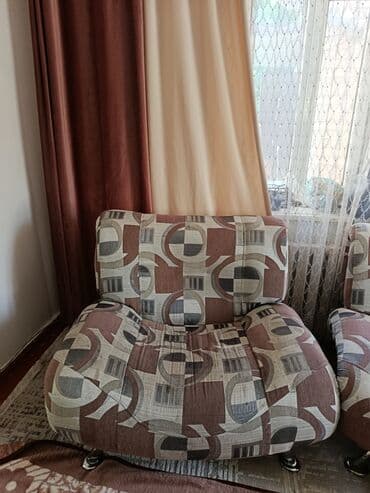 балыкчы мебель: Комплект мягкой мебели, Б/у, Самовывоз, цвет - Коричневый — 3