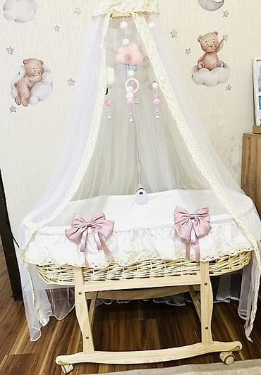 Люлька, Колыбель, Дерево, цвет - Белый