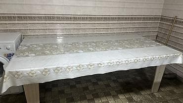 Скатерть ПВХ на прямоугольный стол - Материал: влагостойкая и легко
