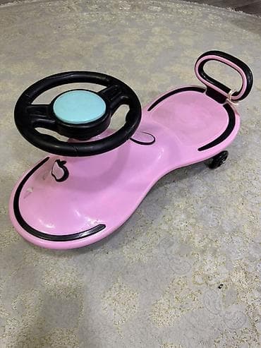 tech deck: Детская каталка-машинка (wiggle car) без педалей, розового цвета — 1