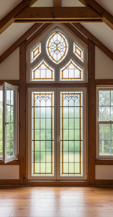 декор дождик: Окна двери алюминий — 1