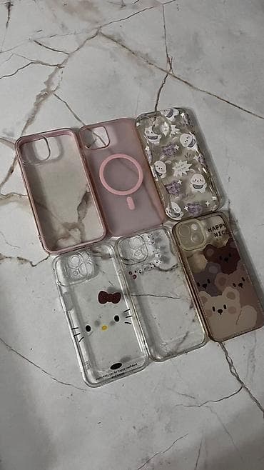 iphone 7: Набор чехлов для iPhone 13 Коллекция в розово-бежевой гамме с милыми — 3